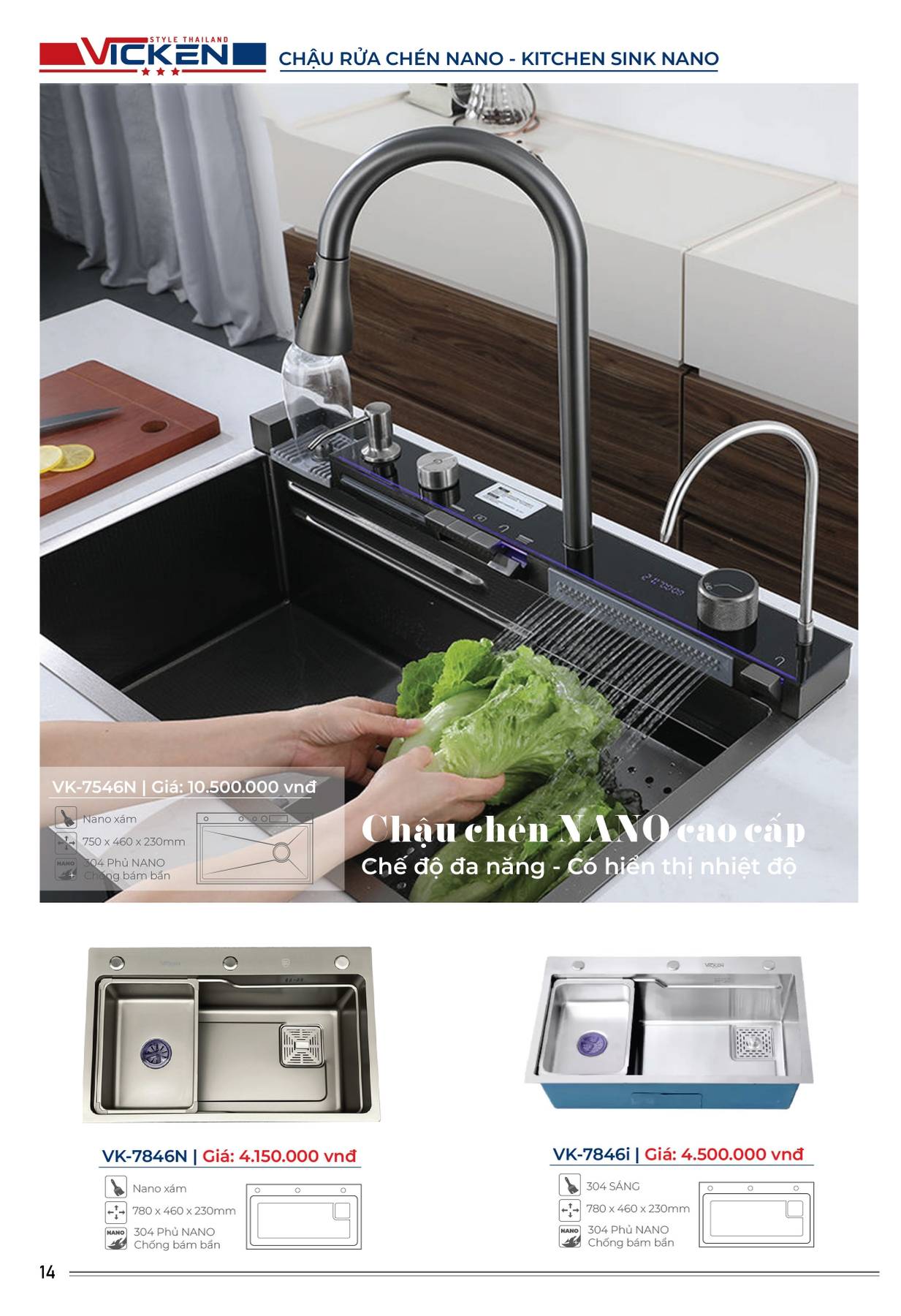 Catalogue và Bảng giá Thiết bị vệ sinh VICKEN 2025 /Page 14